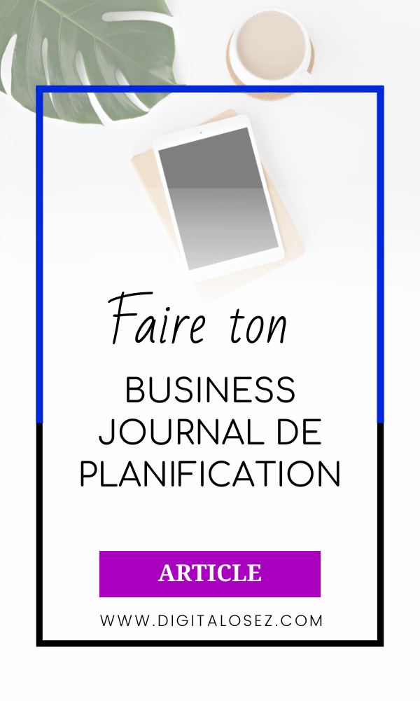 business journal de planification