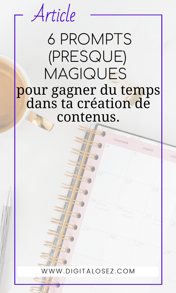 prompts chatgpt création de contenus